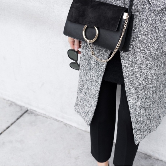 Chloe black leather and suede Small Faye crossbody / shoulder bag - Picture 3 of 12